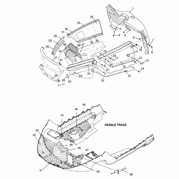 NOSEPAN ASSEMBLY 500 EFI 0952774, EFI SKS 0952574, EFI SKS PT 0952974, and (4929052905A010)