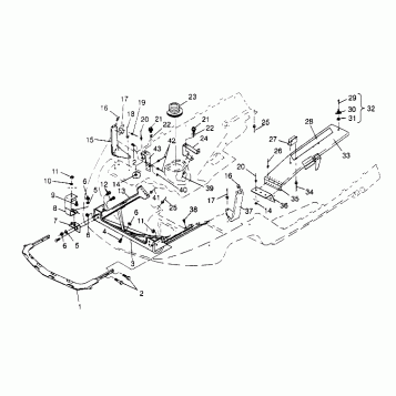 NOSEPAN ASSEMBLY  500 EFI 0952774, EFI SKS 0952574,   EFI SKS PT 0952974, a (4929052905A012)