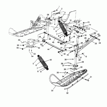 FRONT SUSPENSION and SKI  500 EFI 0952774, EFI SKS 0952574,   EFI SKS PT 09 (4929052905B003)