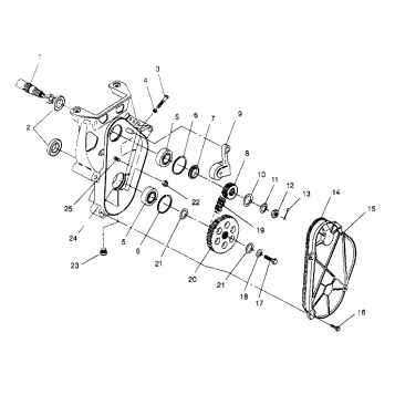 CHAINCASE ASSEMBLY  500 EFI 0952774, EFI SKS 0952574,   EFI SKS PT 0952974, (4929052905B011)