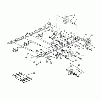 SUSPENSION ASSEMBLY  500 EFI 0952774, EFI SKS 0952574,   EFI SKS PT 0952974 (4929052905B013)
