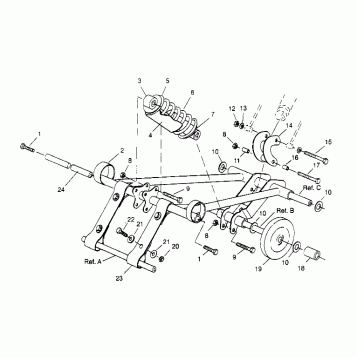 FRONT TORQUE ARM ASSEMBLY  500 EFI 0952774, EFI SKS 0952574,   EFI SKS PT 0 (4929052905C001)