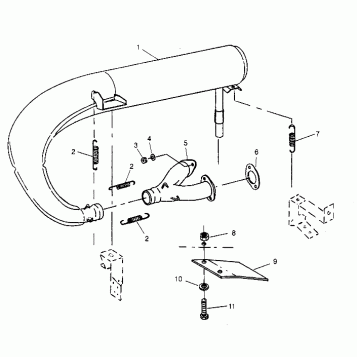EXHAUST SYSTEM  500 EFI 0952774, EFI SKS 0952574,   EFI SKS PT 0952974, and (4929052905C006)