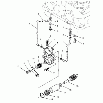 OIL PUMP ASSEMBLY  500 EFI 0952774, EFI SKS 0952574,   EFI SKS PT 0952974, (4929052905D002)