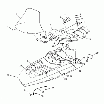 HOOD ASSEMBLY CLASSIC 0952865 (4929072907A012)