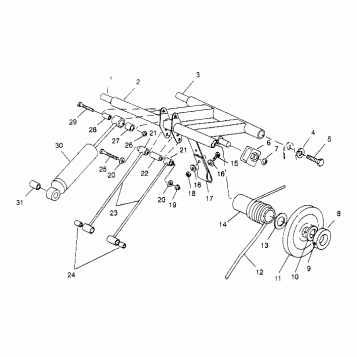 REAR TORQUE ARM ASSEMBLY CLASSIC 0952865 (4929072907B014)