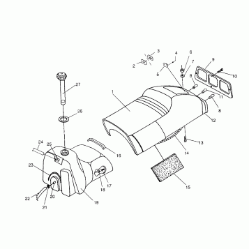 SEAT and GAS TANK ASSEMBLY - 0951660 (4929112911A007)