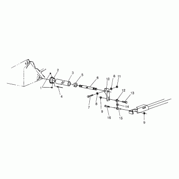 TORSION BAR ASSEMBLY 440 XCR 0951660 (4929112911B001)