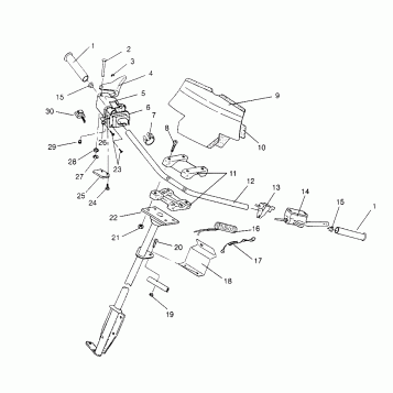 STEERING - HANDLEBAR ASSEMBLY 440 XCR 0951660 (4929112911B004)