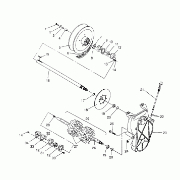 DRIVE TRAIN ASSEMBLY 440 XCR 0951660 (4929112911B010)
