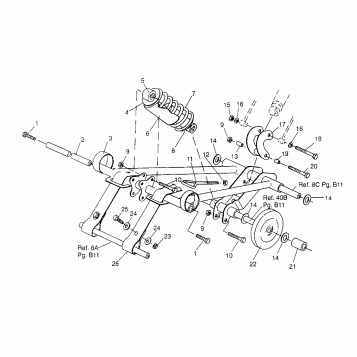 FRONT TORQUE ARM ASSEMBLY 440 XCR 0951660 (4929112911B012)