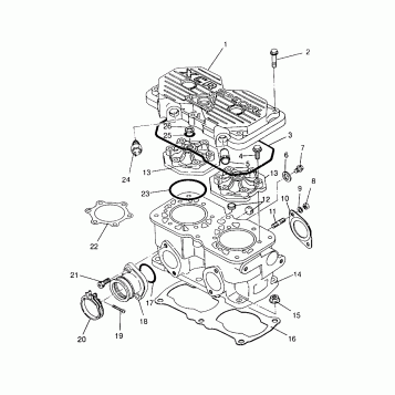 CYLINDER ASSEMBLY 440 XCR 0951660 (4929112911C010)