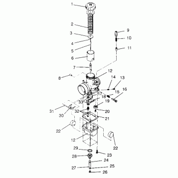 CARBURETOR ASSEMBLY 440 XCR 0951660 (4929112911C013)