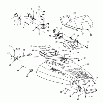 HOOD ASSEMBLY 600 XCR 0951676 (4929132913A010)