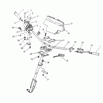 STEERING - HANDLEBAR ASSEMBLY 600 XCR 0951676 (4929132913B006)