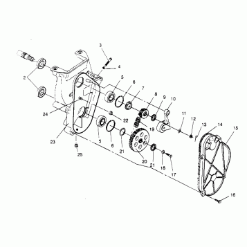 CHAINCASE ASSEMBLY 600 XCR 0951676 (4929132913B009)