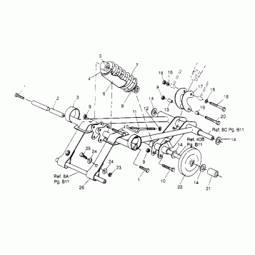 FRONT TORQUE ARM ASSEMBLY 600 XCR 0951676 (4929132913B012)