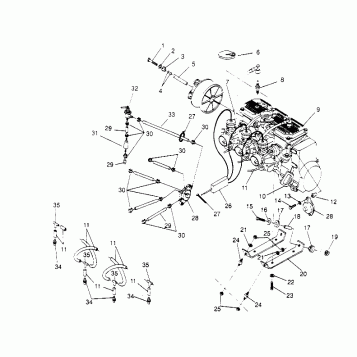 ENGINE MOUNTING 600 XCR 0951676 (4929132913C002)