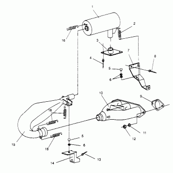 EXHAUST SYSTEM 600 XCR 0951676 (4929132913C003)
