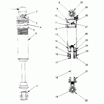 FOX SHOCK - IFS LH, RH 600 XCR 0951676 (4929132913C005)