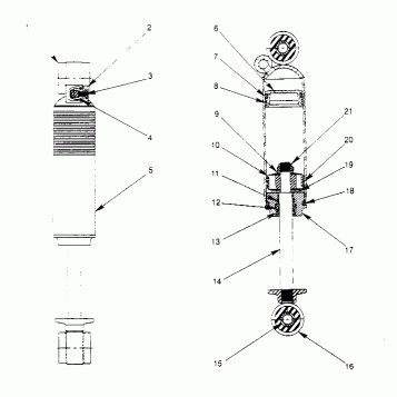 FOX SHOCK - GAS, MIDDLE 600 XCR 0951676 (4929132913C006)