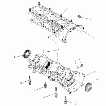 CRANKCASE ASSEMBLY 600 XCR 0951676 (4929132913C008)