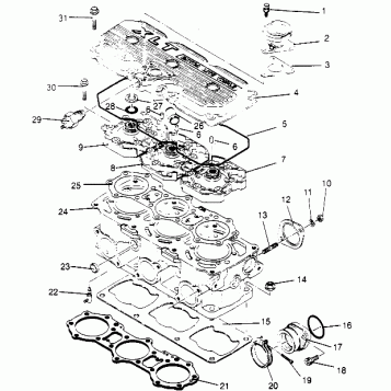 CYLINDER ASSEMBLY 600 XCR 0951676 (4929132913C009)