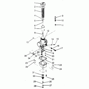 CARBURETOR ASSEMBLY 600 XCR 0951676 (4929132913C012)