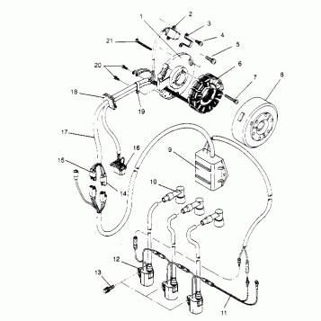 MAGNETO ASSEMBLY 600 XCR 0951676 (4929132913D001)