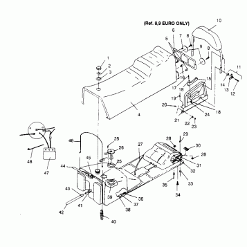 SEAT and GAS TANK ASSEMBLY XLT TOURING 0952857 and  EUROPEAN XLT TOURING E9 (4929172917A008)