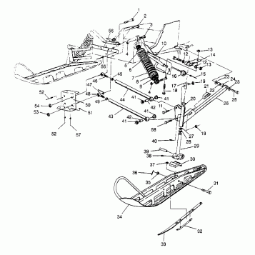 FRONT SUSPENSION and SKI XLT TOURING 0952857 and  EUROPEAN XLT TOURING E952 (4929172917B002)
