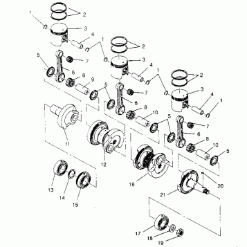 PISTON and CRANKSHAFT XLT TOURING 0952857 and  EUROPEAN XLT TOURING E952857 (4929172917C010)