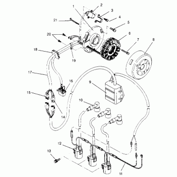 MAGNETO ASSEMBLY XLT TOURING  0952857 and EUROPEAN XLT TOURING  E952857 (4929172917C014)
