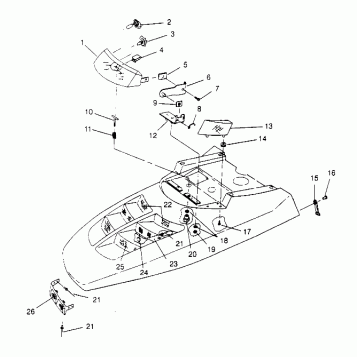 HOOD - HEADLIGHT ASSEMBLY 500 CARB 0952764 (4929192919A011)