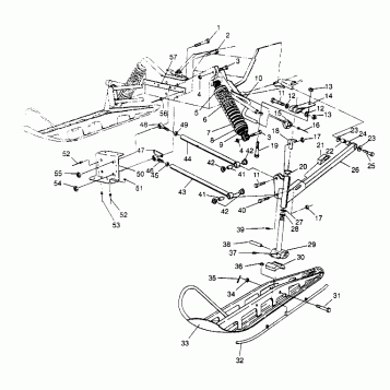 FRONT SUSPENSION and SKI 500 CARB 0952764 (4929192919A013)