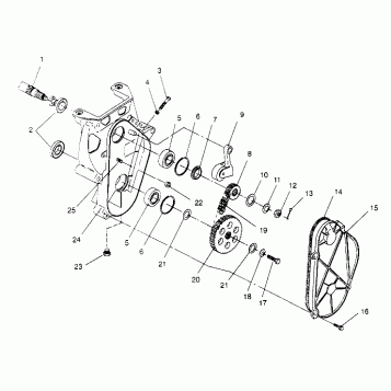 CHAINCASE ASSEMBLY 500 CARB 0952764 (4929192919B007)
