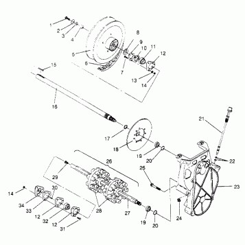 DRIVE TRAIN ASSEMBLY 500 CARB 0952764 (4929192919B008)
