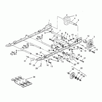 SUSPENSION ASSEMBLY 500 CARB 0952764 (4929192919B009)