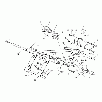 FRONT TORQUE ARM ASSEMBLY 500 CARB 0952764 (4929192919B011)