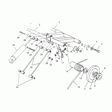 REAR TORQUE ARM ASSEMBLY 500 CARB 0952764 (4929192919B012)