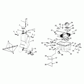 OIL TANK / AIR BOX ASSEMBLY 500 CARB 0952764 (4929192919C003)