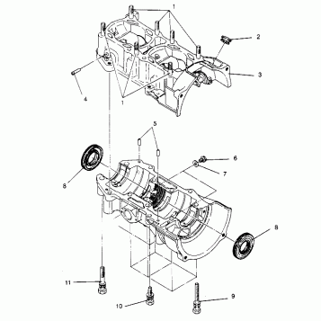 CRANKCASE ASSEMBLY 500 CARB 0952764 (4929192919C005)