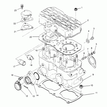 CYLINDER ASSEMBLY 500 CARB 0952764 (4929192919C006)