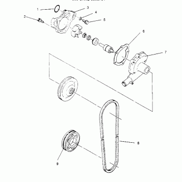 WATER PUMP 500 CARB 0952764 (4929192919C007)