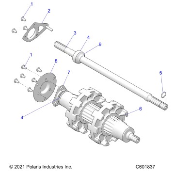 DRIVE TRAIN, JACKSHAFT and DRIVESHAFT - S22TDL6KSA (C601837)