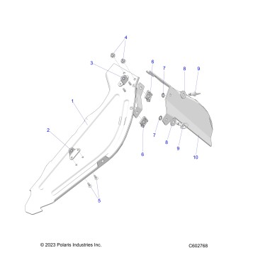 CHASSIS, CLUTCH GUARD ASM. AND SHIELD - S24TFM8MS (C602768)