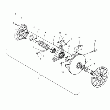 DRIVE CLUTCH ASSEMBLY - E956756 (4930763076B014)