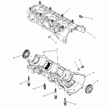CRANKCASE ASSEMBLY XLT SP 0956756, XLT SP (48