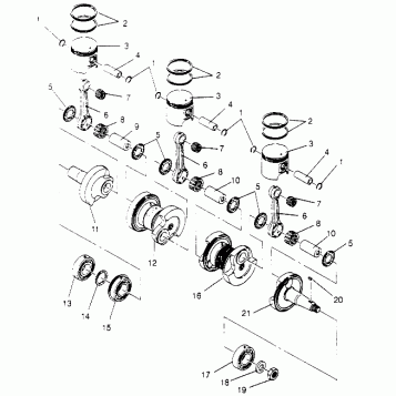 PISTON and CRANKSHAFT XLT SP 0956756, XLT SP (48