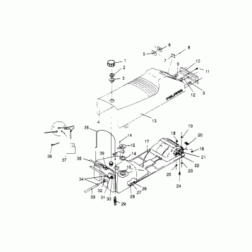 SEAT and GAS TANK ASSEMBLY  RXL 0956768 (4930783078A007)